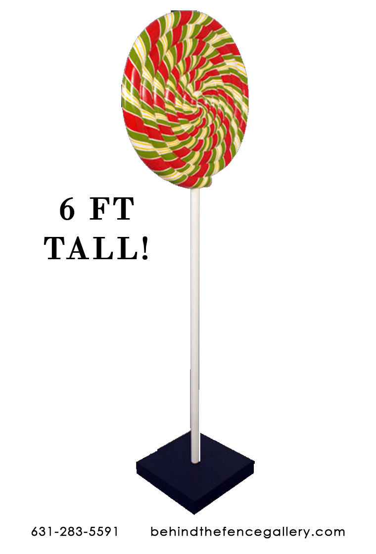 Red & Green Swirl Pop 6 Ft.